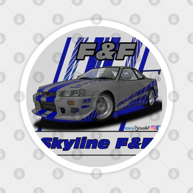 F&F Skyline Magnet by PjesusArt